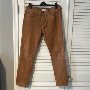 Madewell Men's Tan Corduroy Pants 32x30 Slim